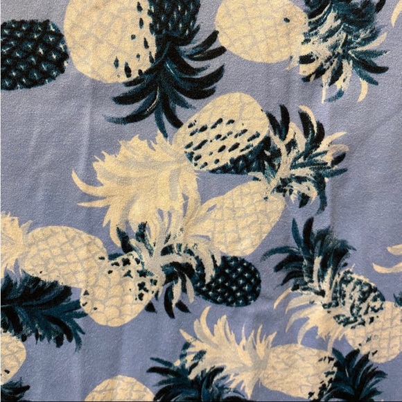 NEW  COASTAL VIBES TUNIC  PLUS SIZE 2X SKY BLUE W PINEAPPLE PRINT ASYM HEM - Picture 4 of 14